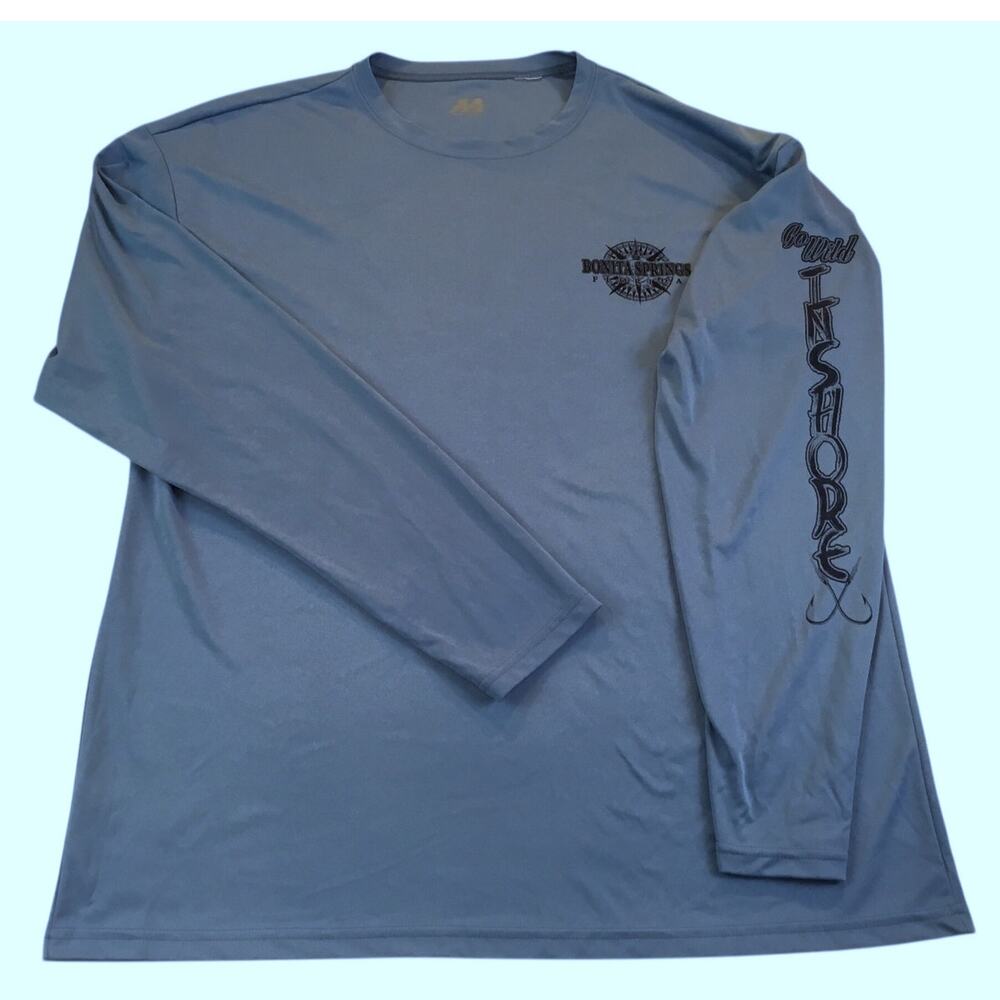 Bonita Springs A4 Long Slv Performance Fabric T-Shirt Fish